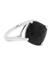 Black Onyx Sterling Silver Ring for Him