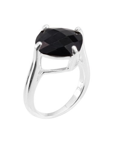 Black Onyx Sterling Silver Ring for Him