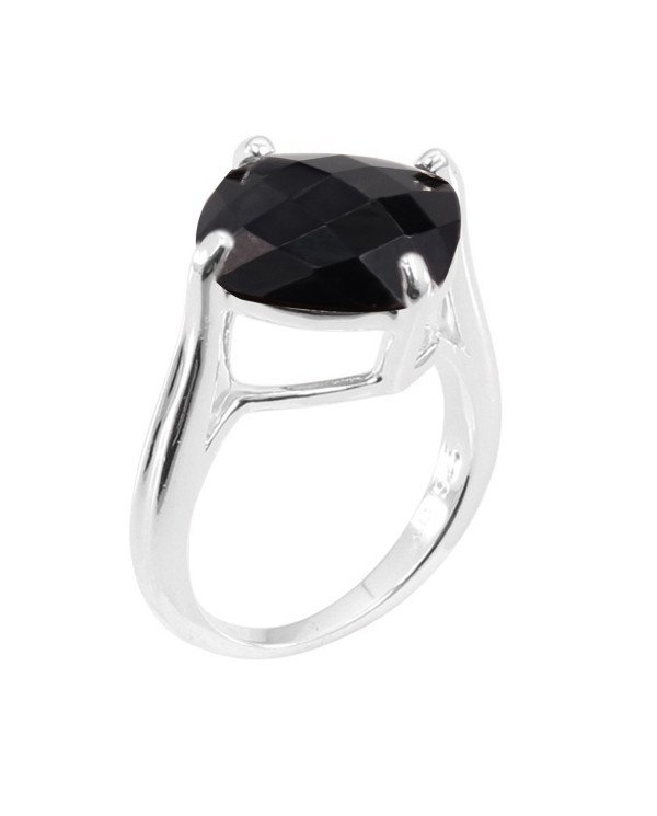 Black Onyx Sterling Silver Ring for Him