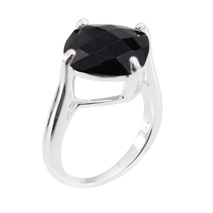 Black Onyx Sterling Silver Ring for Him