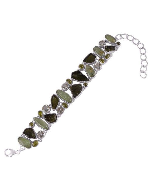 Popular Womens Bracelets Tourmaline Idocrase and Kyanite Silver