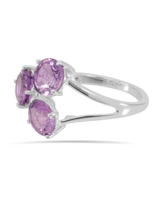 Statement Ring Amethyst Gemstone Ring 925 Sterling Silver Ring