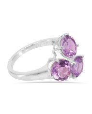 Statement Ring Amethyst Gemstone Ring 925 Sterling Silver Ring