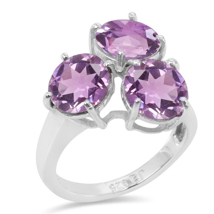 Statement Ring Amethyst Gemstone Ring 925 Sterling Silver Ring