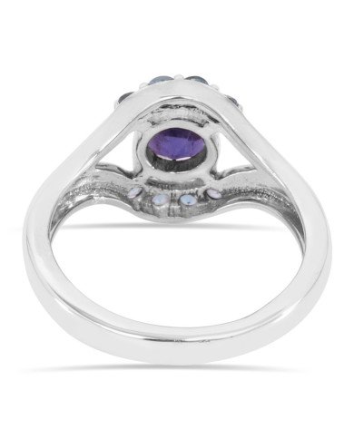 Iolite and Blue Toapz Gemstone Sterling Silver Ring at Best Price