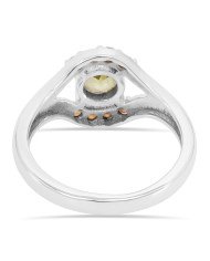 Peridot and Citrine Gemstone 925 Silver Engagement Ring