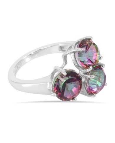Engagement Ring Mystic Quartz Gemstone Ring 925 Sterling Silver Ring