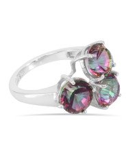 Engagement Ring Mystic Quartz Gemstone Ring 925 Sterling Silver Ring
