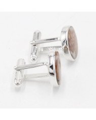 Wollastonite Garnet Cufflinks 925 Sterling Silver Wollastonite Garnet Cufflinks for Men