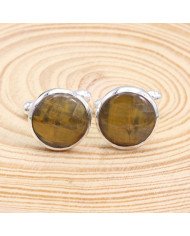 Nellite Pietersite Cufflinks 925 Sterling Silver Nellite Pietersite Cufflinks for Men