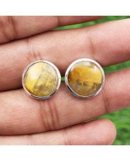 Nellite Pietersite Cufflinks 925 Sterling Silver Nellite Pietersite Cufflinks for Men