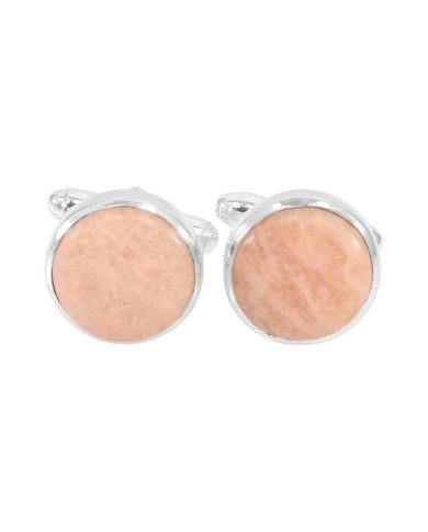Pink Amazonite Jasper Cuff links 925 Sterling Silver Amazonite Cuff links for Men