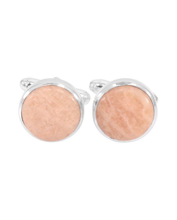 Pink Amazonite Jasper Cuff links 925 Sterling Silver Amazonite Cuff links for Men