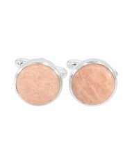 Pink Amazonite Jasper Cuff links 925 Sterling Silver Amazonite Cuff links for Men
