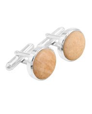 Pink Amazonite Jasper Cuff links 925 Sterling Silver Amazonite Cuff links for Men