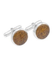 Mariam Jasper Cuff links 925 Sterling Silver Jasper Cuff links for Men