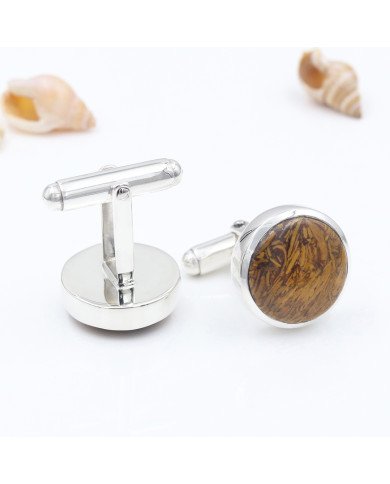 Mariam Jasper Cuff links 925 Sterling Silver Jasper Cuff links for Men