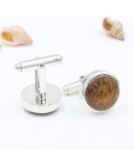 Mariam Jasper Cuff links 925 Sterling Silver Jasper Cuff links for Men