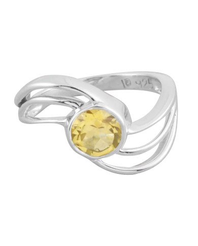 Citrine Ring 925 Sterling Silver Ring Citrine Gemstone Ring