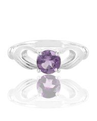 Sterling Silver Purple Amethyst Ring -jewelsartisan