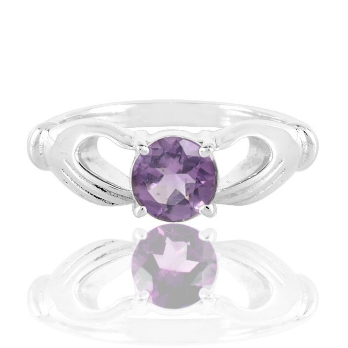 Sterling Silver Purple Amethyst Ring -jewelsartisan