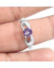 Sterling Silver Purple Amethyst Ring -jewelsartisan