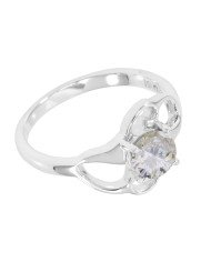 Clear Quartz Ring 925 Sterling Silver Ring Crystal Gemstone Ring