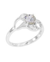 Clear Quartz Ring 925 Sterling Silver Ring Crystal Gemstone Ring