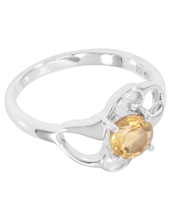 Citrine Ring 925 Sterling Silver Ring Citrine Gemstone Ring