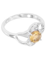 Citrine Ring 925 Sterling Silver Ring Citrine Gemstone Ring