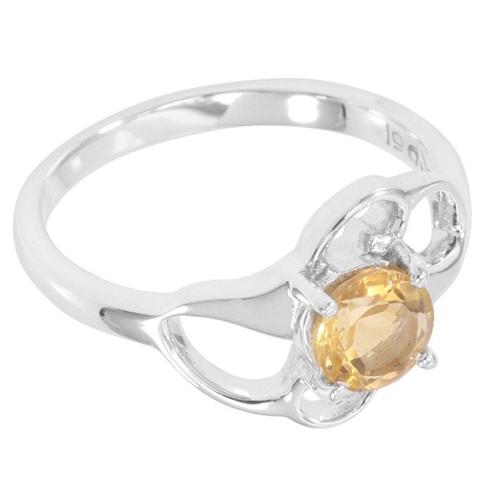 Citrine Ring 925 Sterling Silver Ring Citrine Gemstone Ring