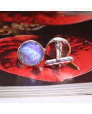 Rainbow Moonstone Cufflinks 925 Sterling Silver Moonstone Cufflinks for Men