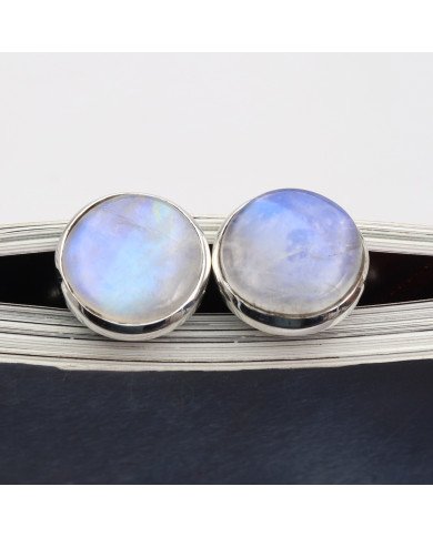 Rainbow Moonstone Cufflinks 925 Sterling Silver Moonstone Cufflinks for Men