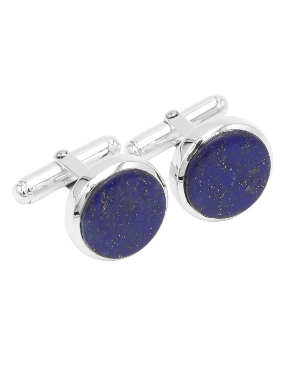 Lapis Cufflinks 925 Sterling Silver Lapis Cufflinks for Men