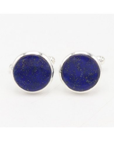 Lapis Cufflinks 925 Sterling Silver Lapis Cufflinks for Men