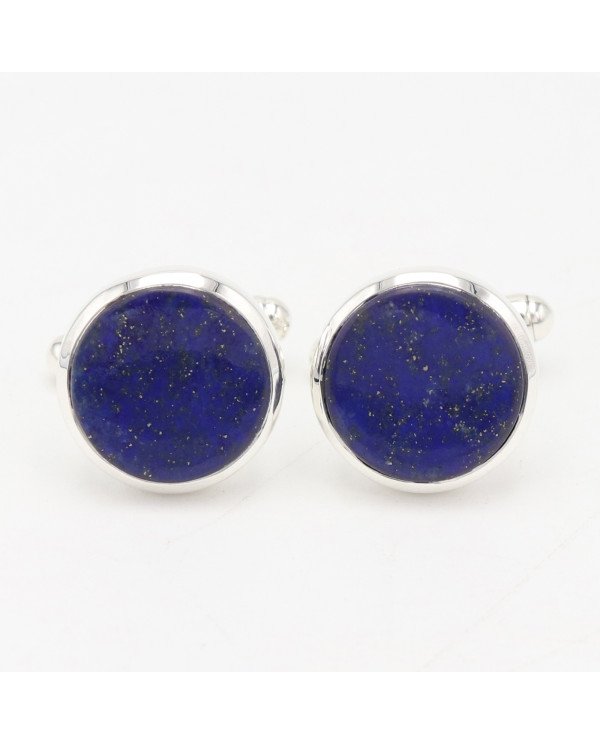 Lapis Cufflinks 925 Sterling Silver Lapis Cufflinks for Men