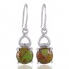 Green Mohave Turquoise Solid Silver Gemstone Earrings For Women.