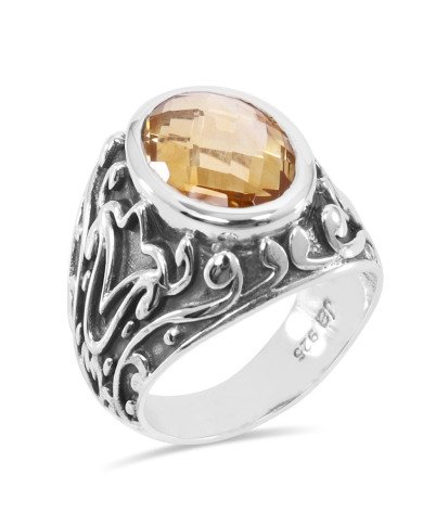 Citrine Ring 925 Sterling Silver Ring Citrine Gemstone Ring