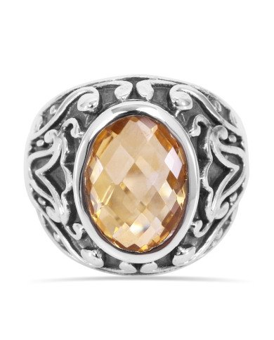 Citrine Ring 925 Sterling Silver Ring Citrine Gemstone Ring
