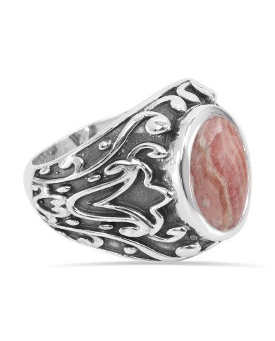 Rhodocrosite Ring 925 Sterling Silver Ring Rhodocrosite Gemstone Ring