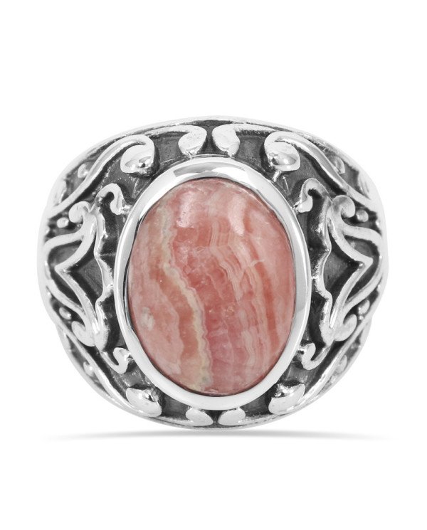 Rhodocrosite Ring 925 Sterling Silver Ring Rhodocrosite Gemstone Ring