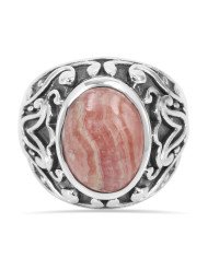 Rhodocrosite Ring 925 Sterling Silver Ring Rhodocrosite Gemstone Ring