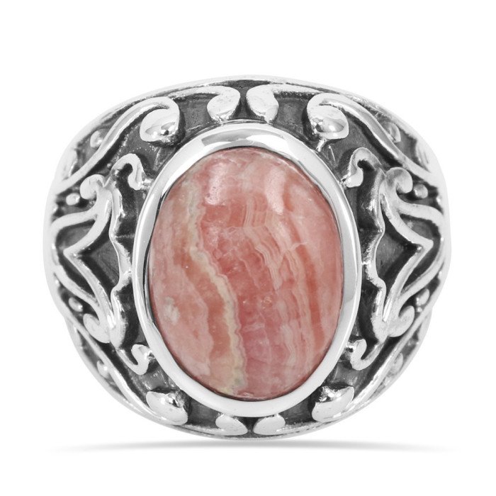Rhodocrosite Ring 925 Sterling Silver Ring Rhodocrosite Gemstone Ring