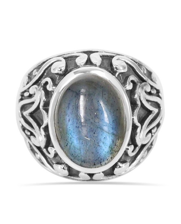 Pink Opal Ring 925 Sterling Silver Ring Peruvian Pink Opal Ring