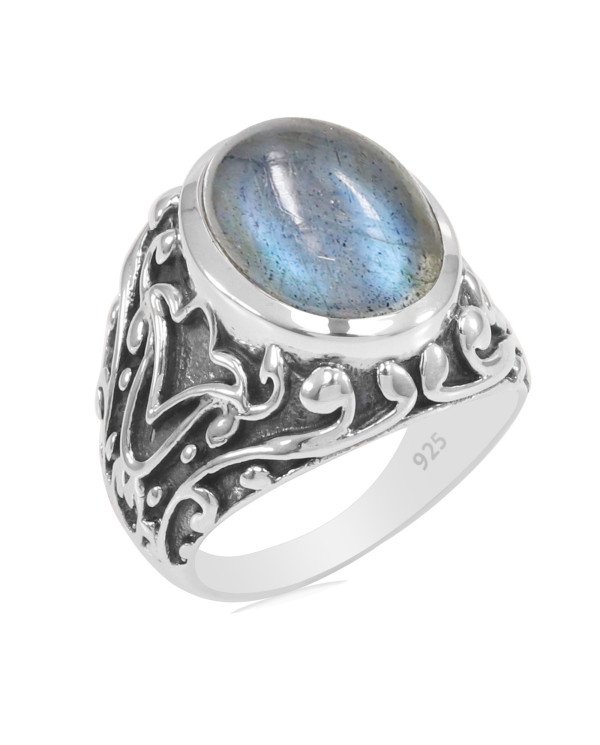 Pink Opal Ring 925 Sterling Silver Ring Peruvian Pink Opal Ring