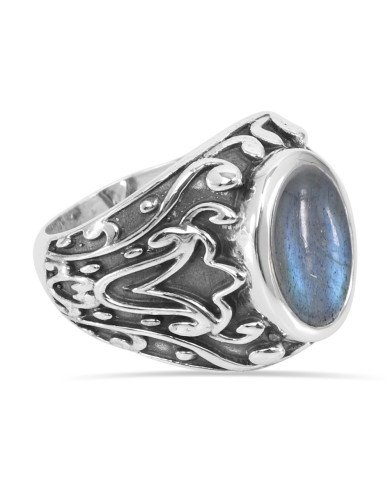 Pink Opal Ring 925 Sterling Silver Ring Peruvian Pink Opal Ring