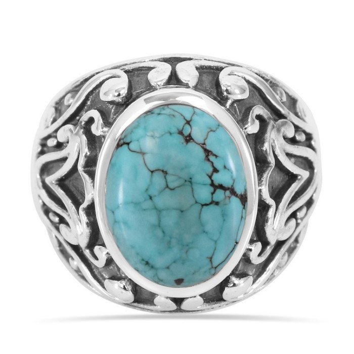 Turquoise Ring 925 Sterling Silver Ring Natural Turquoise Ring