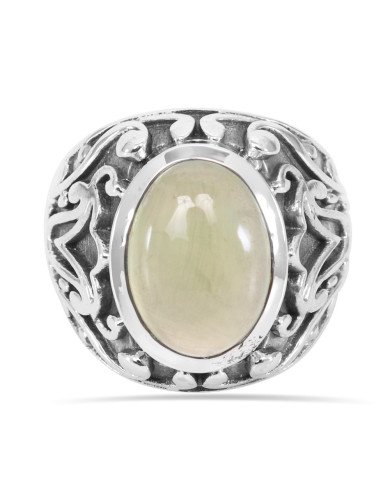 Prehnite Ring 925 Sterling Silver Ring Prehnite Gemstone Ring