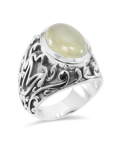 Prehnite Ring 925 Sterling Silver Ring Prehnite Gemstone Ring