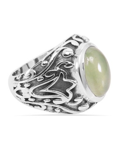 Prehnite Ring 925 Sterling Silver Ring Prehnite Gemstone Ring